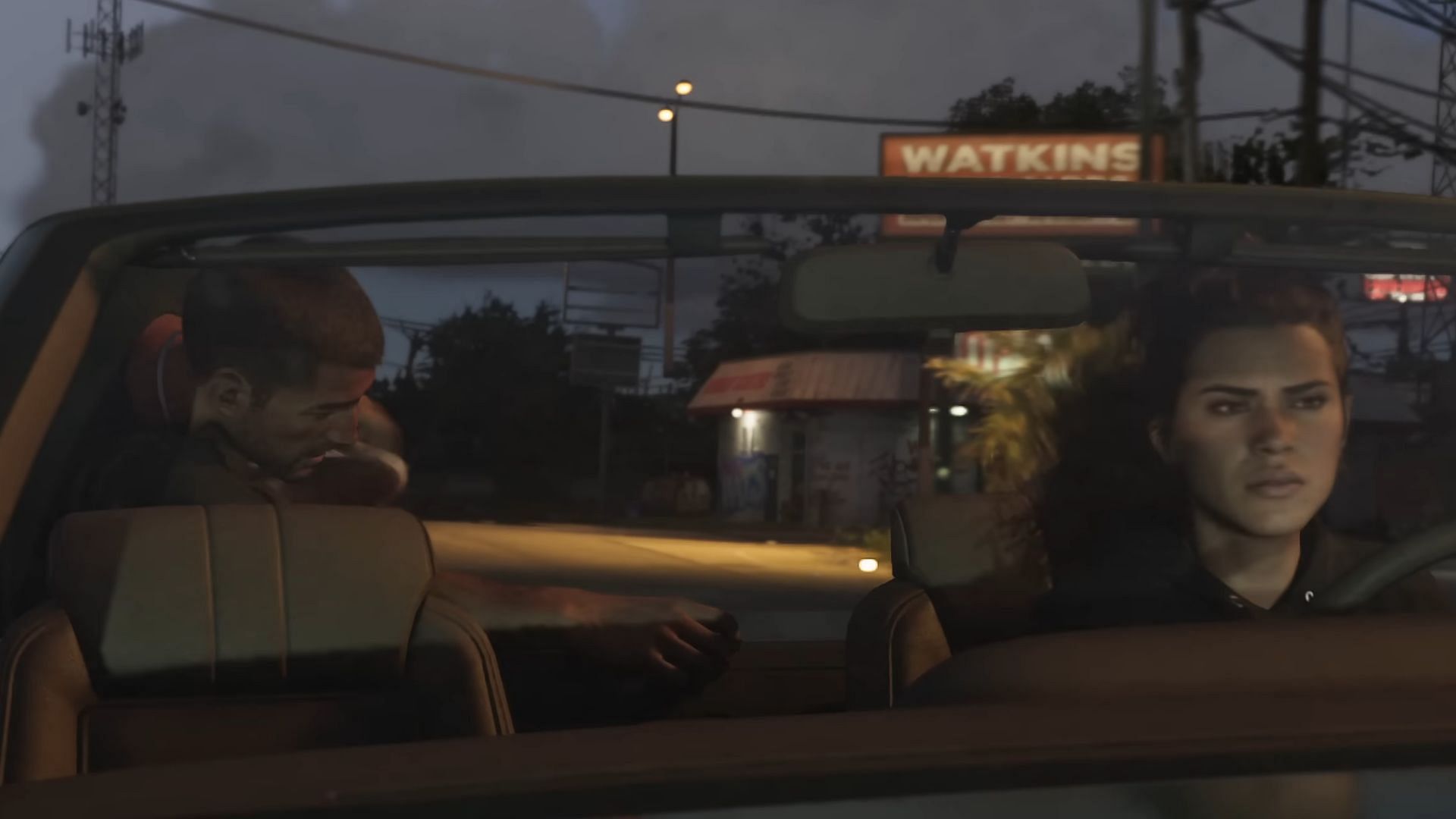 A floating lamp post, likely due to a bug (Image via Rockstar Games)